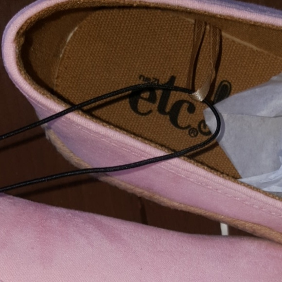 Pink Faux Suede Espadrille Slip On Sneakers - Picture 5 of 5